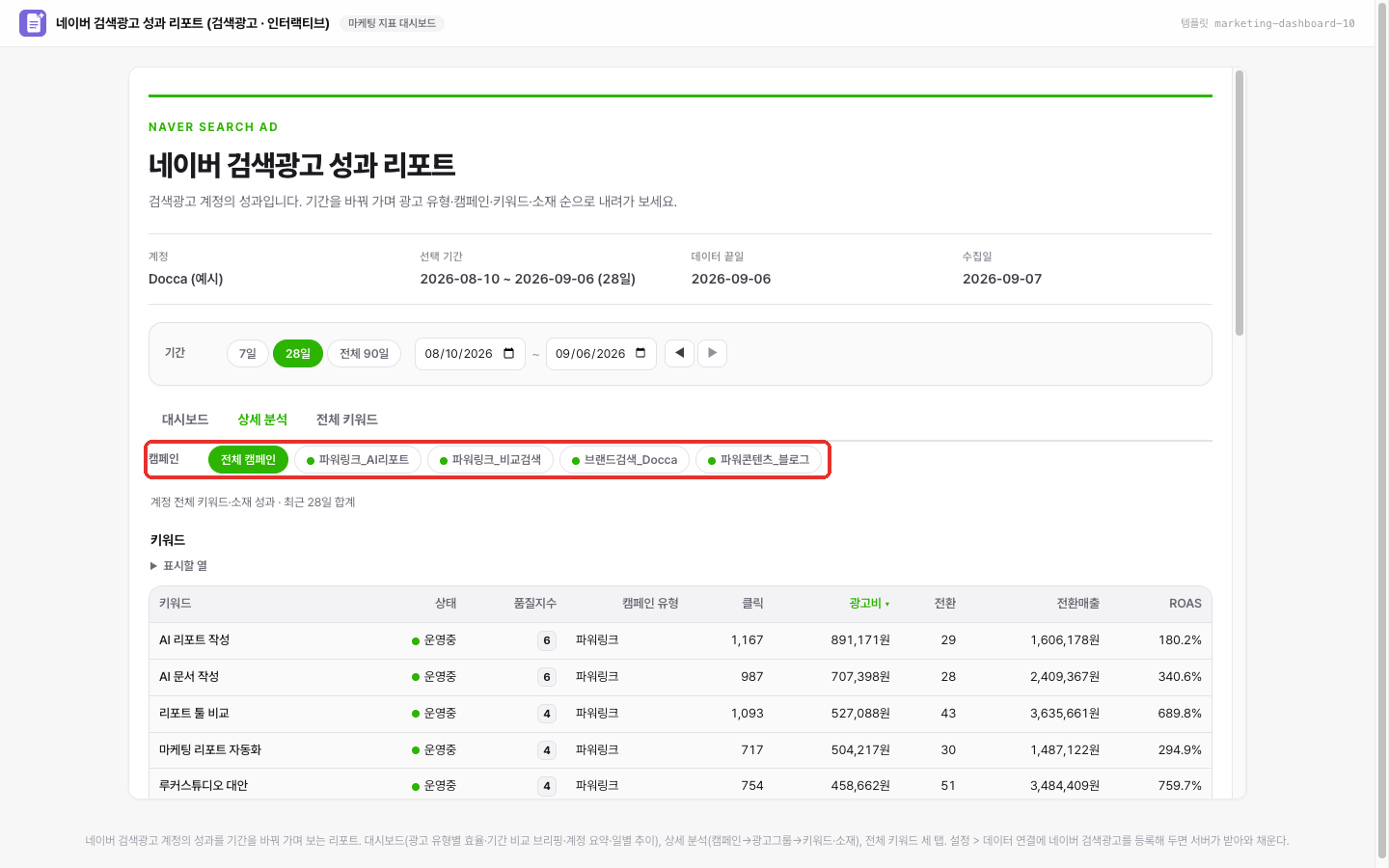 상세 분석 탭