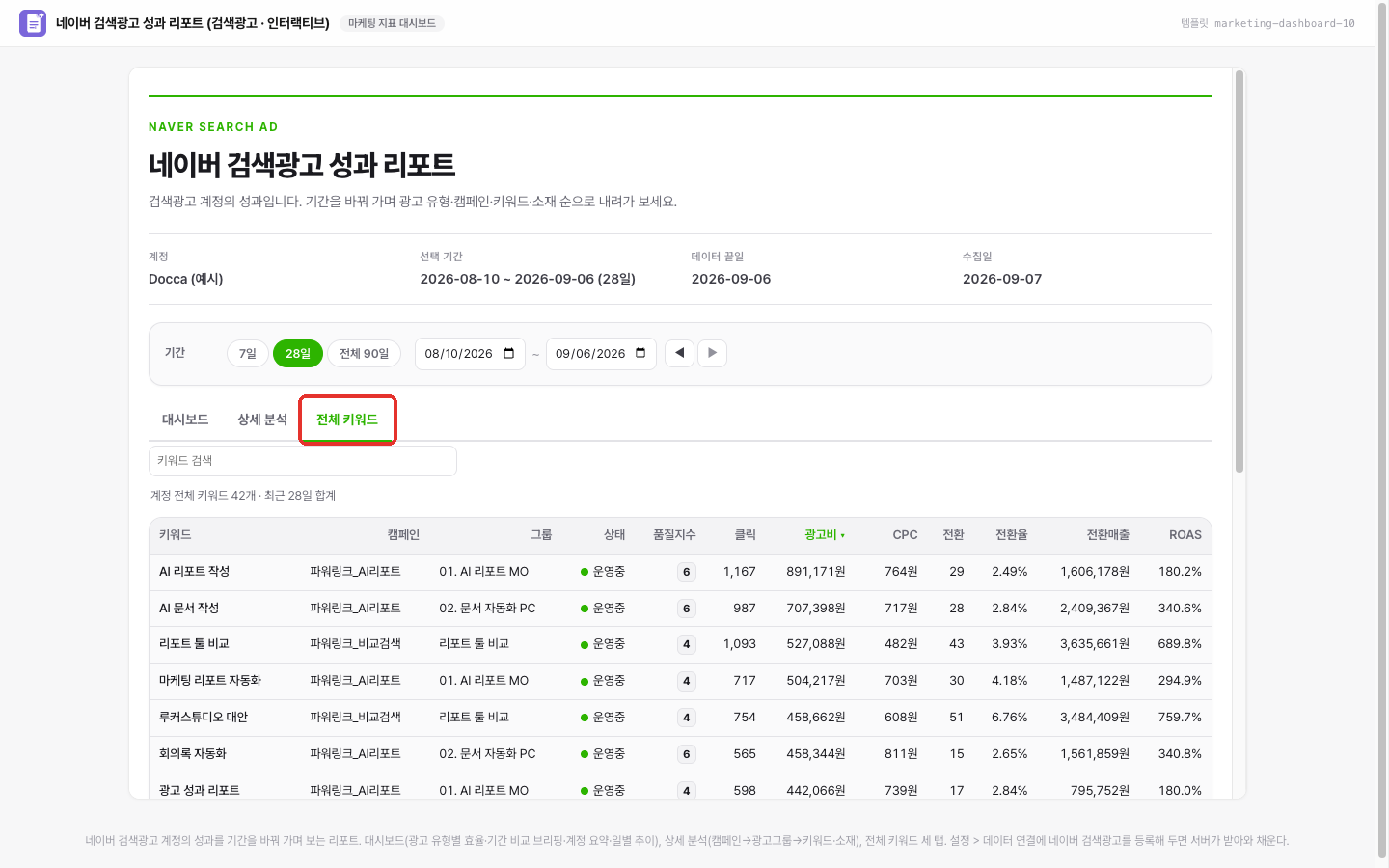 전체 키워드 탭